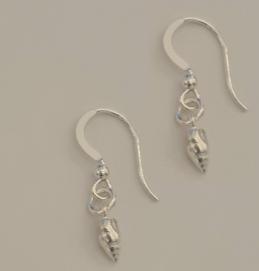 Athena's Silver Conch Shell Earrings