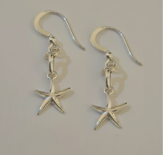 Athena's Silver Starfish Earrings