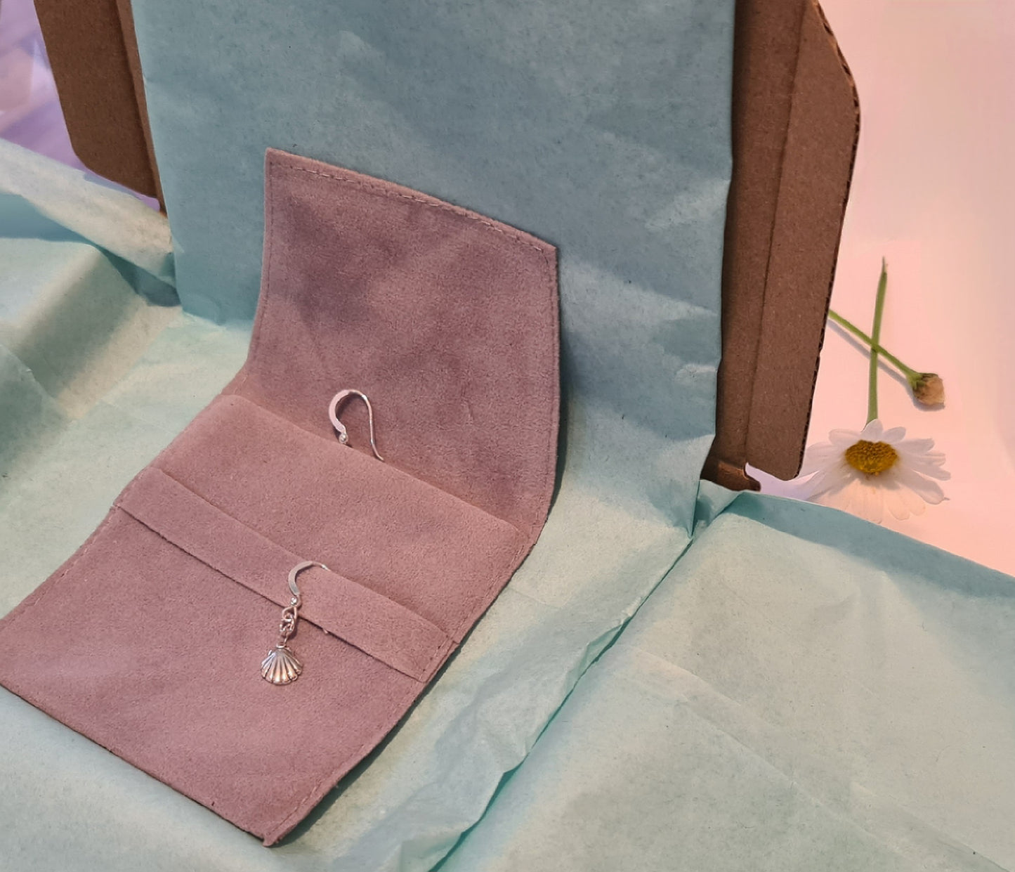 Athena's Silver Scallop Shell Earrings