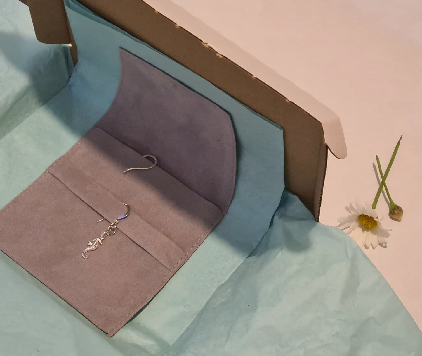 Athena's Silver Seahorse Earrings