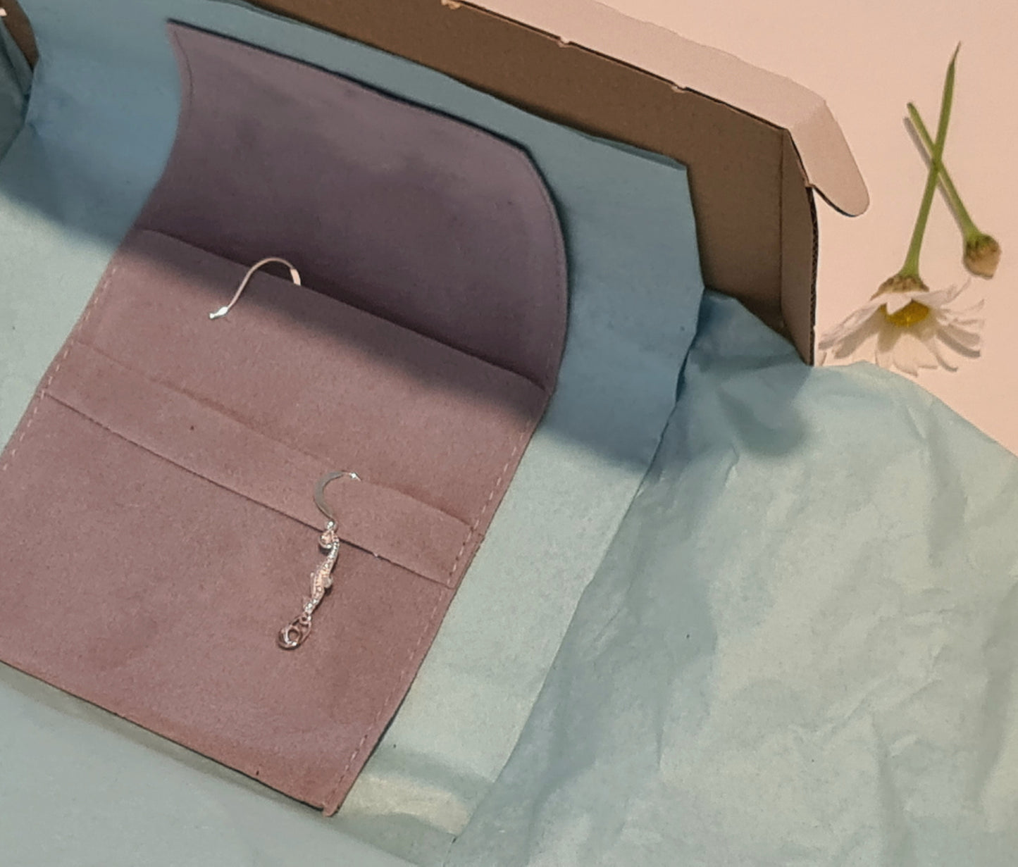 Athena's Silver Seahorse Earrings