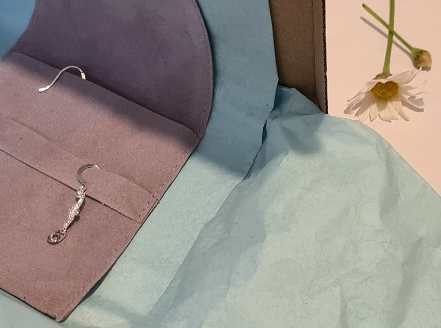 Athena's Silver Seahorse Earrings