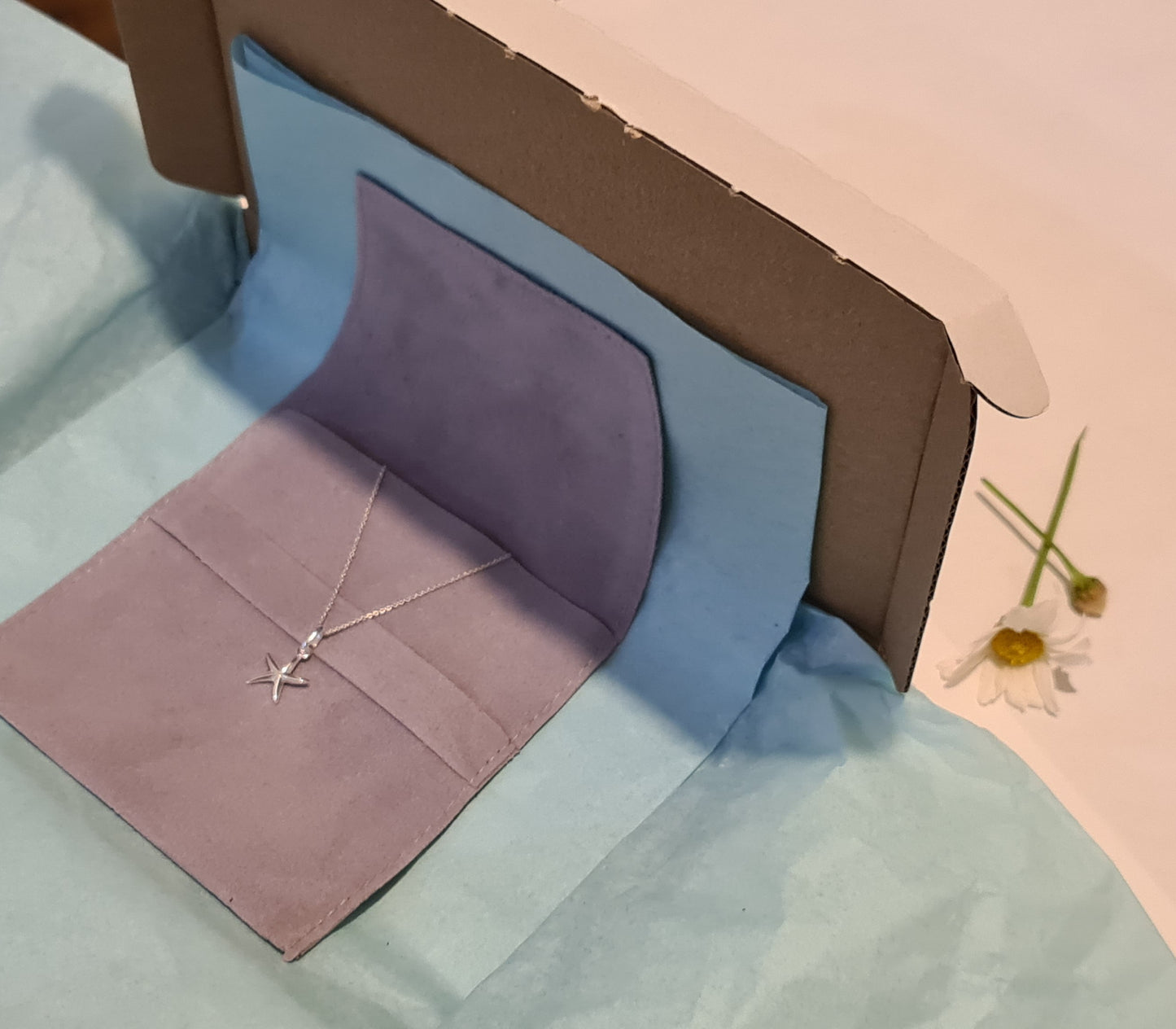 Athena's Silver Starfish Pendant