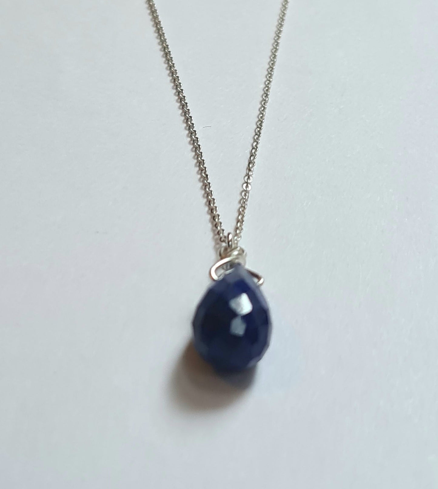 Oceanic Blue Lapis Lazuli Briolette Pendant