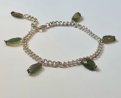 Oceanic Tourmaline Charm Bracelet