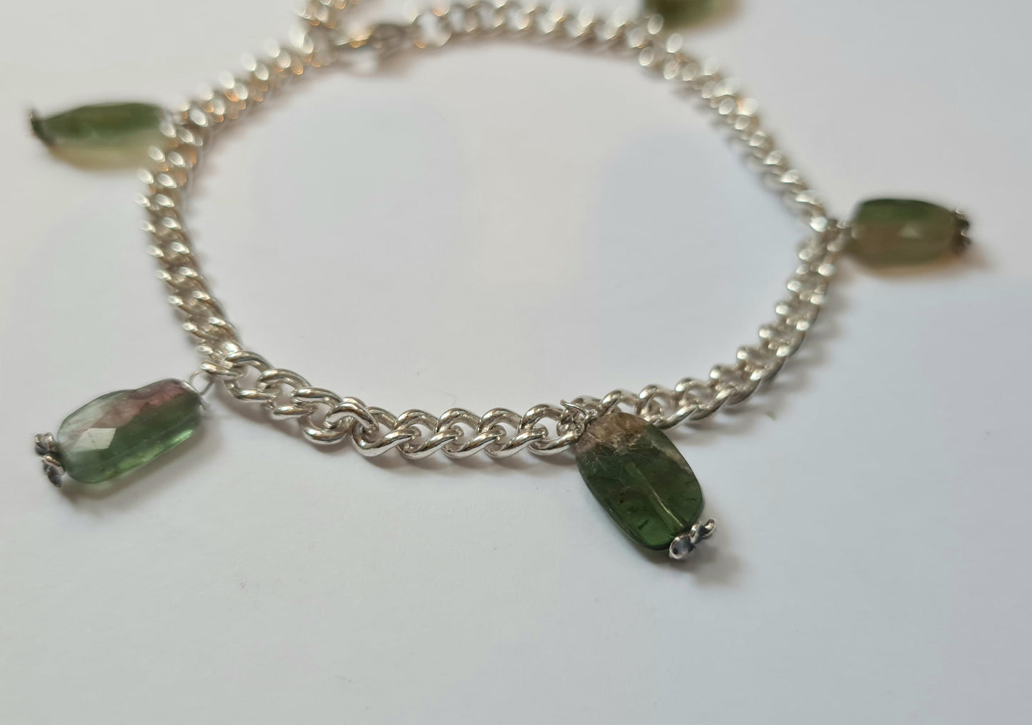 Oceanic Tourmaline Charm Bracelet