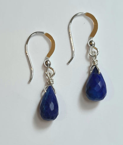 Oceanic Lapis Lazuli Briolette Earrings